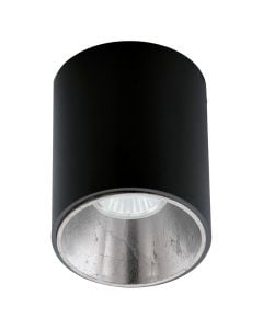 Wall light, 1xGU10, 12x10cm, black/silver