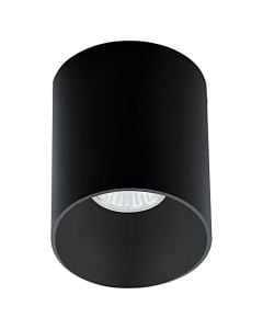 Wall light, 1xGU10, black, 12x10cm, round