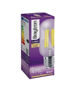Llambe LED me filament, Braytron, 4W, E27, 2700K