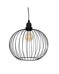 Hanging light, E27, D.28cm, metal, black