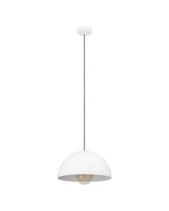 Hanging lamp, E27, D. 38cm, metal, white
