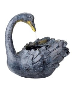 Shatervan forme mjelme, me panel diellor, polirezine, ngjyre gri, 28x42x41cm, 4LED