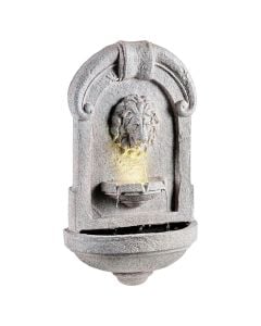 Shatervan me ndricim LED, polirezine, 16x37x64cm, 4LED, ngjyre gri