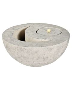 Shatervan me ndricim, cimento e perforcuar me fibra qelqi, 66x31x66cm, 6LED, gri