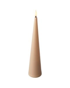 LED candle, 5.5x25cm, brown