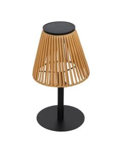 Solar panel light, H.30cm, metal/resin, warm white, solar/USB charge, 6H batery life