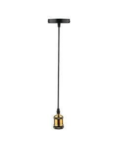 Light bulb with cord, E27, gold