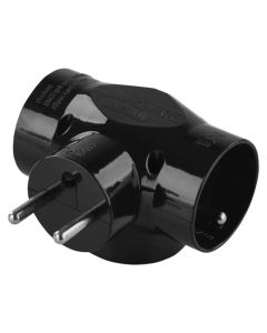 Adaptor standarti EU, 3x2P, 10A, 220V, e zeze