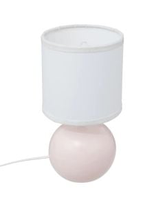 Ndricues tavoline, E14, H36cm x D13cm, qeramike/tekstil, pink