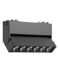 Linear spot for magnetic track, 48V, 6W, 4000K, angled, black