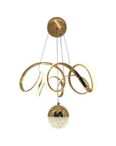 Ndricues I varur LED, 60W, 3000-6400K, 5400lm, 45x45x15cm, alumin, gold