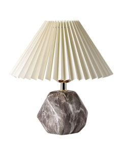 Table lamp, E27, 27x12cm, ceramic, gray