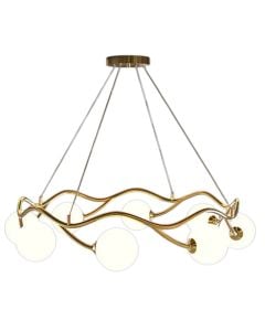 Ndricues I varur, 8xE27, D.80cm, glob qelqi, cooper