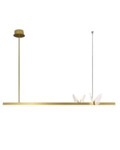 Ndricues I varur LED, 32W, 3000-6400K, 2950lm, L.120cm, alumin/akrilik, gold