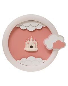 Ceiling light for children, 80W, 3000-6400K, 6800lm, D.50cm, pink