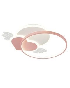 Ceiling light for children, 80W, 3000-6400K, 6800lm, D.50cm, pink