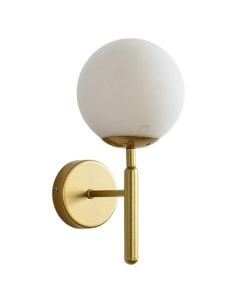 Ndricues muri, E27, 30x15cm, metal/qelq, gold