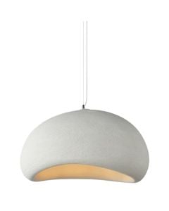 Pendant lamp, E27, D.40cm, resin, white