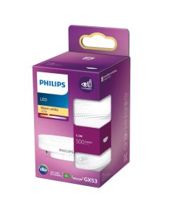 LED lamp, Philips, 5.5W, GX53, 500lm, 2700K