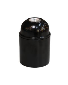 lamp holder, E27, plastic, black