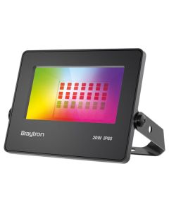 Prozhektor LED, RGB, 20W, alumin, me telekomande