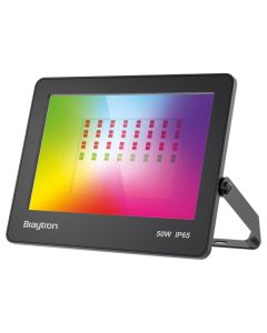 Prozhektor LED, RGB, 50W, alumin, me telekomande