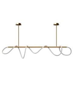 LED pendant light, 47W, 3000-6400K, 3700lm, L.80cm, H.30cm, aluminum/silicone, gold