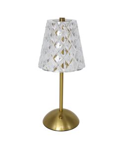 Ndricues tavoline me karikim, 3000-6000K, 14x30cm, metal, dimmable, 3.7V/1200mA, 130lm, gold