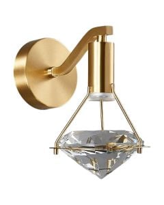 Ndricues muri, GU10, 13x24cm, kristal, gold