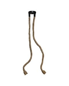 Portollambe with cord, 2xE27, H.150cm, natural rope