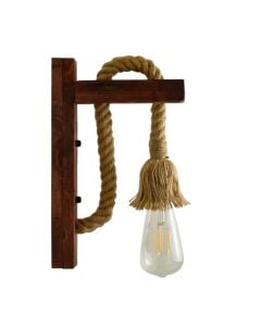 Ndricues muri, E27, 23x30cm, dru/litar, kafe