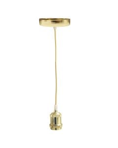 Light bulb with cord, E27, H.100cm, gold