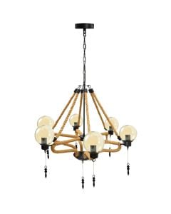 Ndricues I varur, 6xE27, D.80cm, metal/litar