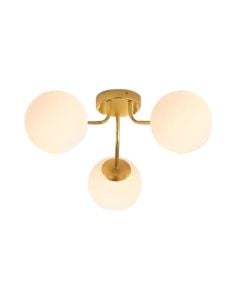 Ndricues tavani, 3xE27, D.40cm, metal/qelq, gold