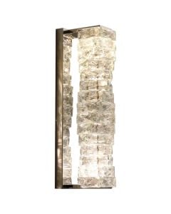 Ndricues muri LED, 12W, 900lm, 12x28x14cm, metal/kristal, gold
