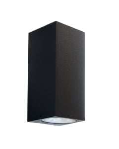 Outdoor wall light, 2x3W, 3000K, 15.5x6.5x7.5cm, IP65, aluminum, black