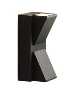 Ndricues muri I jashtem, 2x3w, 14x7.6x6.3cm,IP65, alumin, e zeze