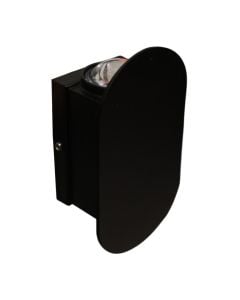 Ndricues muri I jashtem, 2W, 3000K, 5.5x9.7x3.7cm, IP65, alumin, e zeze