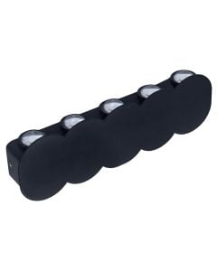 Outdoor wall light, 10W, 3000K, 26x8x3.5cm, IP65, aluminum, black