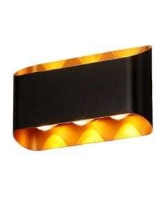 Ndricues muri I jashtem, 6W, 3000K, 18x10x4.2cm, IP65, e zeze/gold