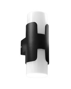 Ndricues muri I jashtem, 8W, 3000K, 16x7x6.5cm, IP65, alumin, e zeze