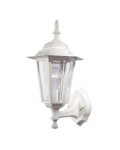 Ndricues I jashtem muri, E27, 17x22x36cm, IP44, alumin/xham, e bardhe