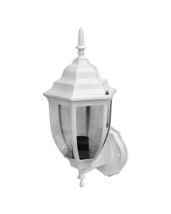 Ndricues muri I jashtem, E27, 16x22x36cm, IP44, alumin/xham, e bardhe