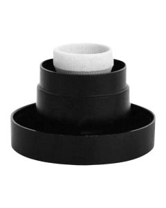 Outdoor light bulb base, E27, 10cm plastic, black