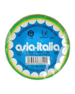 Nastro izolant, 0.15mm x19mm x 25M, verdh/jeshile