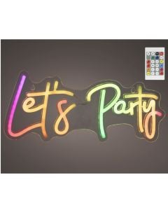 Ndricues dekorativ, Let's party, LED, RGB, 1.6x41x18cm