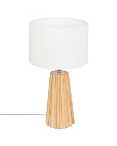 Ndricues tavoline, E27, H.53cm, dru/tekstil, bezhe