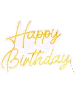 Ndricues dekorativ, Happy Birthday, LED, warm white, 31x1.6x42cm