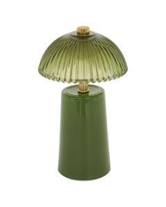 Ndricues tavoline me bateri, LED, H.19cm, jeshile, material qelqi, bateri AAA