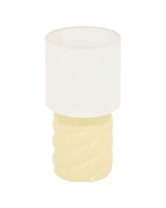 Ndricues tavoline, E14, H.17cm, qeramike, e verdhe